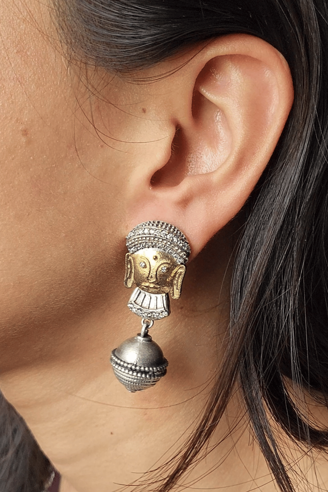 Buddha Inspired Jhumka