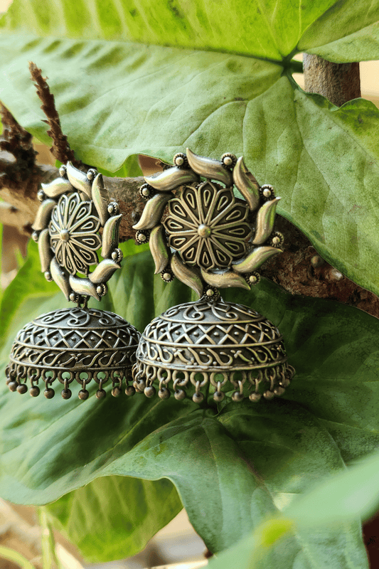 Silver Polish Jhumka