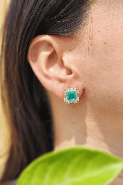 Emerald Doublet Studs