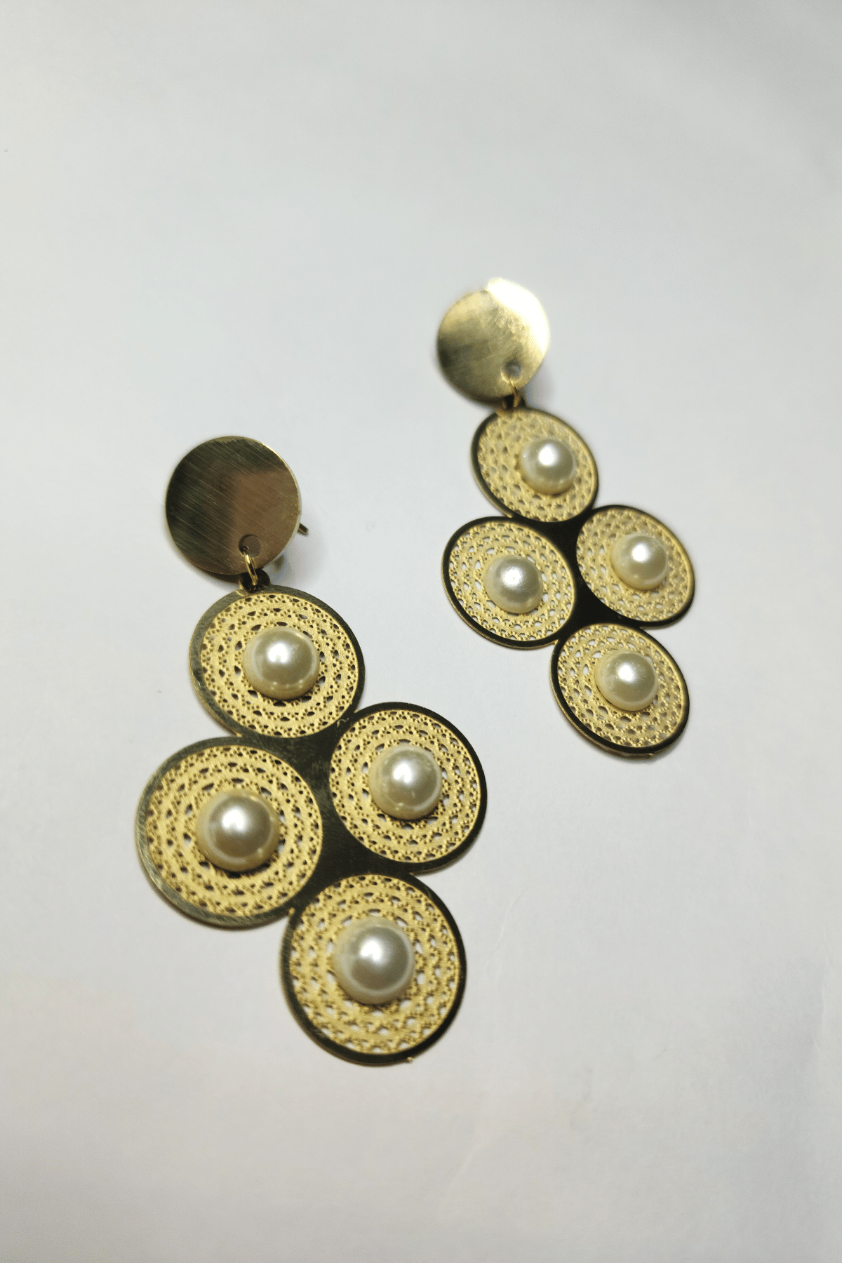 Italian Chain with Sphere Pearl Pendant & Earrings