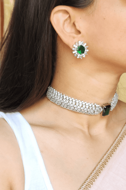 Malaika Arora Inspired Zircon Choker & Earrings