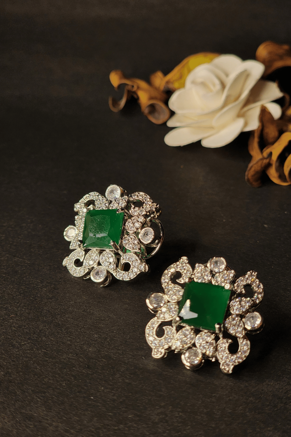 Nita Ambani Inspired Emerald Doublet Necklace & Earrings