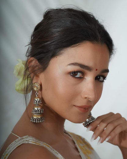 Triple Line Alia Bhatt Inspired Jhumka